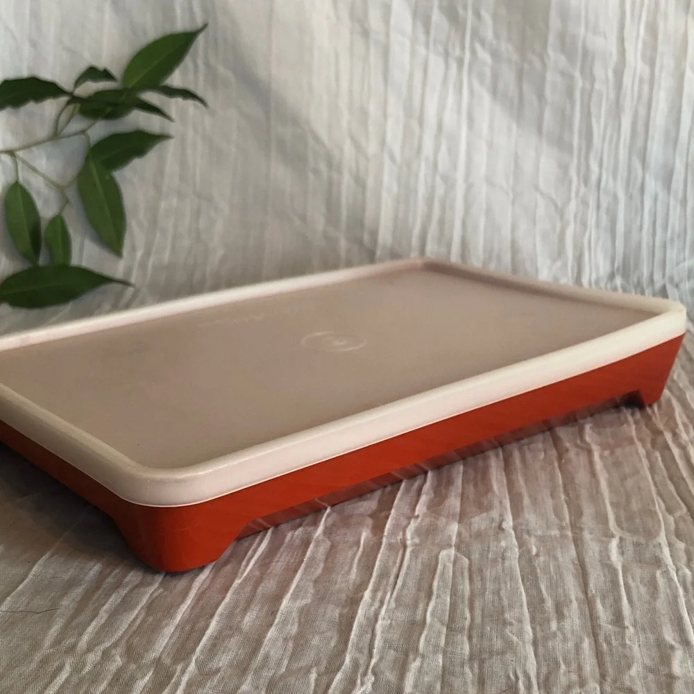 Vintage TUPPERWARE lot of 3-tall Spaghetti storage, bacon keeper, pie storage